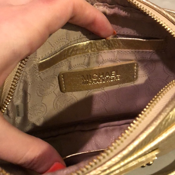 Michael Kors Gold Mini Crossbody - Picture 4 of 5